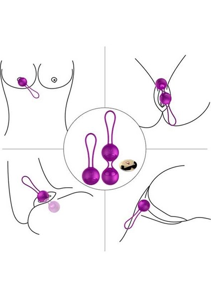 Titreşimli Uzaktan Kumandalı Kegel Egzersiz Topu Cinsel Sağlık Masaj Aşk Topları