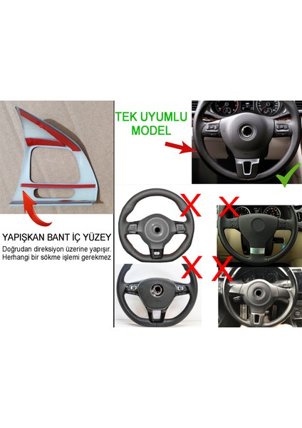 Vw cc Direksiyon Buton Çerçeve - Vw cc Direksiyon Tuş Gri Çerçeve Kaplama