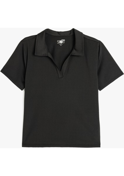 Kısa Kollu Polo Yaka Slim Fit Spor Tişört