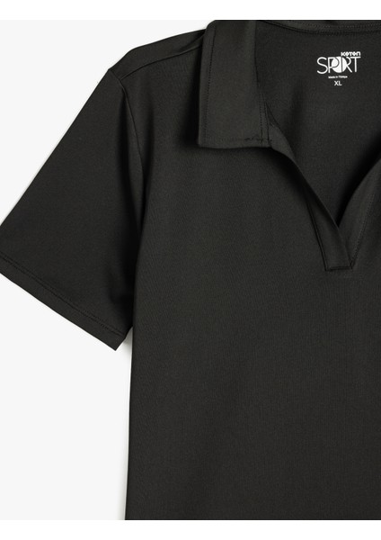 Kısa Kollu Polo Yaka Slim Fit Spor Tişört modelleri