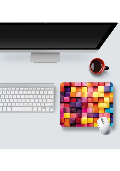 Ilyuka Colorful Wooden Boxes 22X18CM MP392218 Ilyuka Mini Boy Gaming Mousepad Dikişsiz Kenar Kaymaz Kauçuk Taban 22X18CM