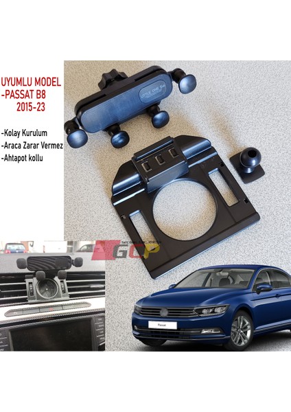 Passat B8 Telefon Tutucu - Passat B8 Özel Aparatlı Telefon Tutucu