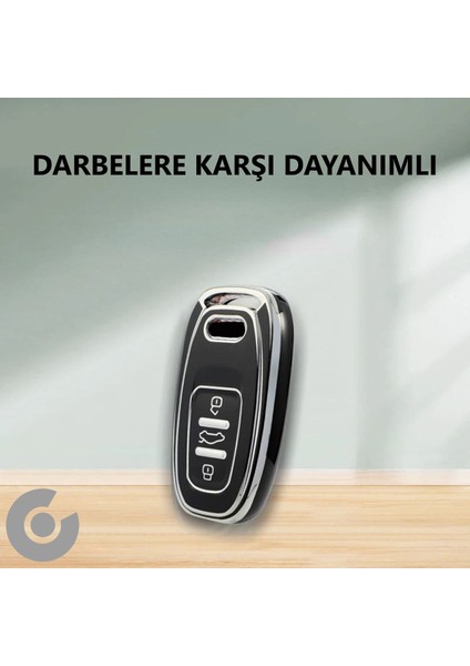 Audi A1 A3 A4 A5 A6 A7 A8 Q3 Q5 Q7 S4 S5 S6 S7 S8 R8 Tt Tpu Anahtar Kılıfı (1 Adet) modelleri