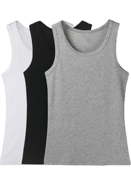 3'lü Fırsat !!! Paketi Erkek Klasik Asklı Atlet 3 Adet Terletmeyen Kumaş Pamuklu