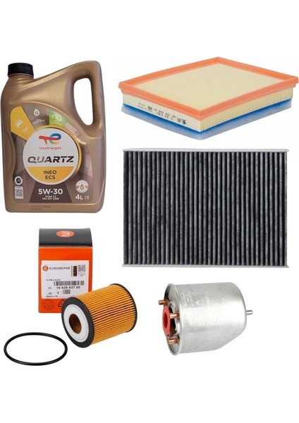 Peugeot 508 Dizel 1.5 Hdı Euro 6 Periyodik Bakım Seti 5'li Tek Ebat