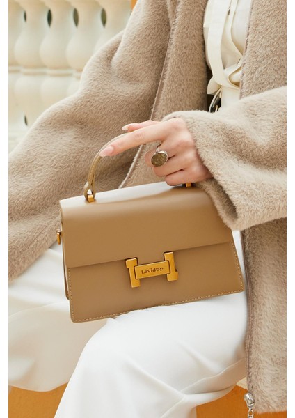 Camel Kare Tasarım El Çantası