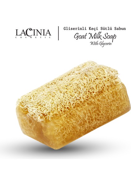 Doğal Kabak Lifli Keçi Sütlü Sabun 130 gr Yüz ve Vücut Bakımı Için Etkilidir