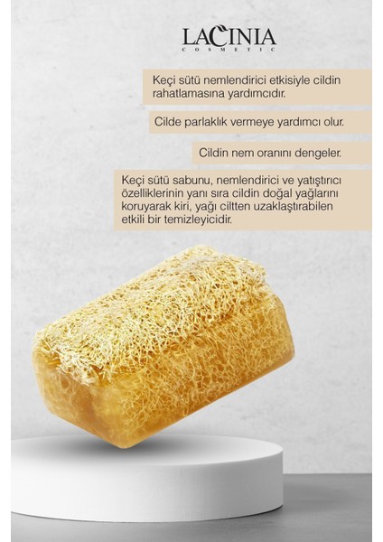 Doğal Kabak Lifli Keçi Sütlü Sabun 130 gr Yüz ve Vücut Bakımı Için Etkilidir fiyatları