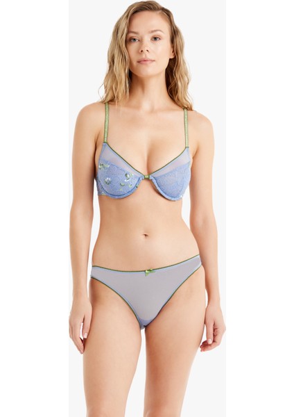 Kadın Dantelli Slip 60469 - Mor fiyatları