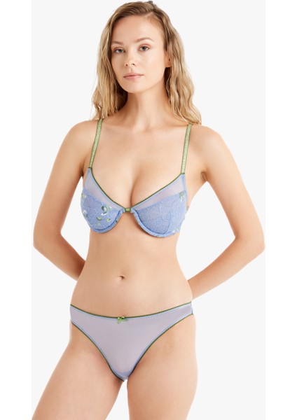 Kadın Dantelli Slip 60469 - Mor modelleri