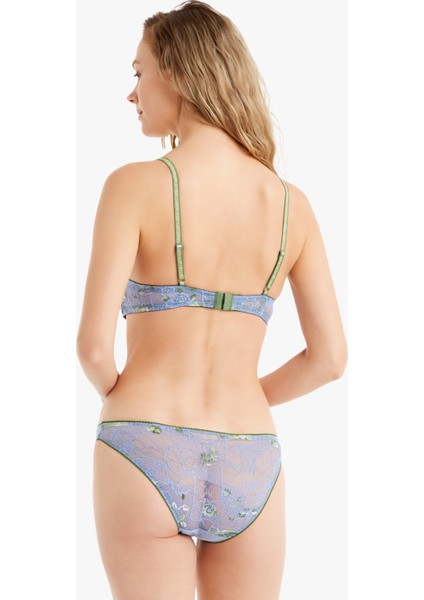 Kadın Dantelli Slip 60469 - Mor fırsatları