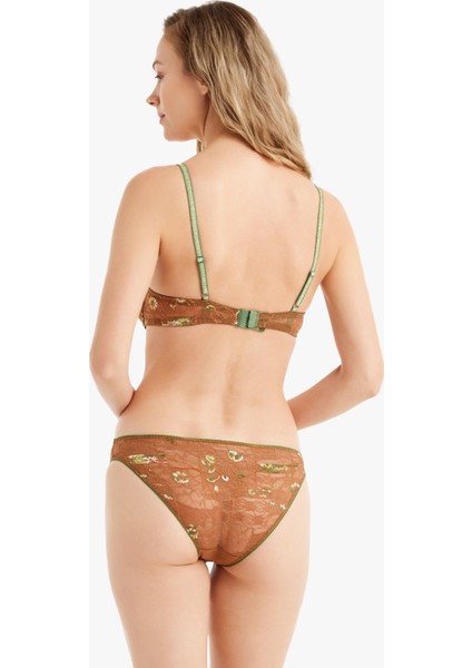 Kadın Dantelli Slip 60469 - Kahverengi modelleri