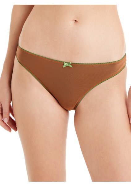 Kadın Dantelli Slip 60469 - Kahverengi fırsatları