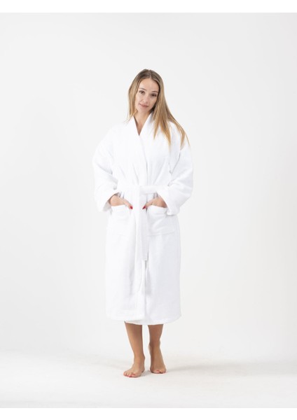 Kadife Kimono Bornoz Unisex Soft Banyo Bornozu