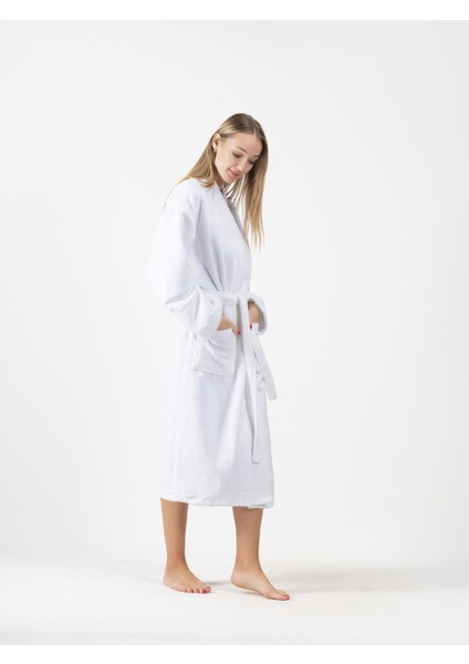 Kadife Kimono Bornoz Unisex Soft Banyo Bornozu
