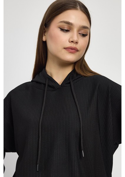 1054 Bel Bağcık Detay Sweat Siyah fırsatları