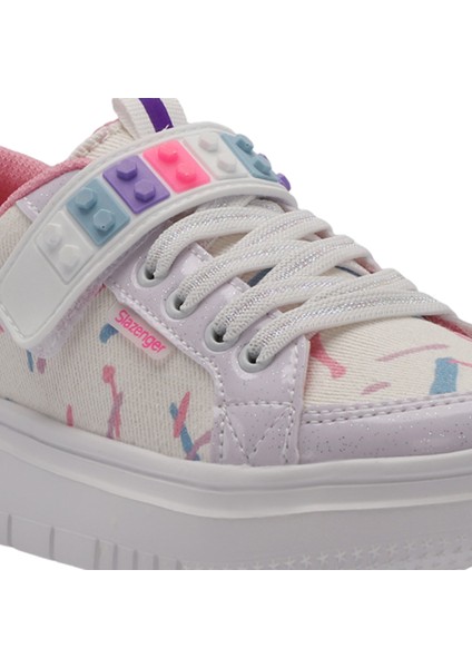 NUMANCIA Kız Çocuk Sneaker Koşu & Yürüyüş Ayakkabısı Beyaz / Pembe