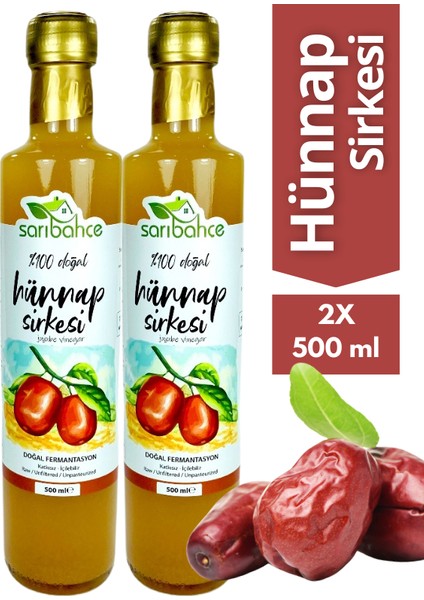 Hünnap Sirkesi 500 ml 2'li Paket - Organik Doğal Fermente
