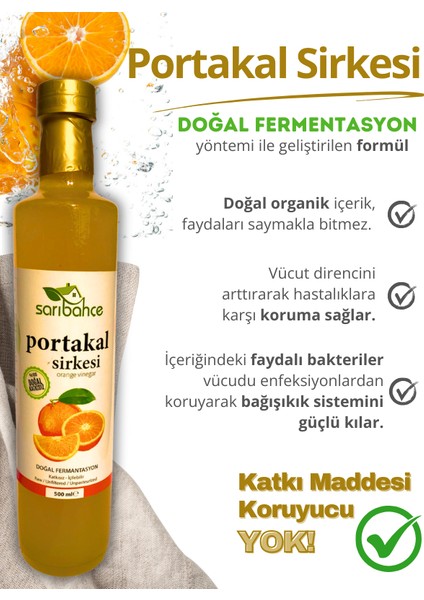 Portakal Sirkesi 500 ml - Organik Doğal Fermente