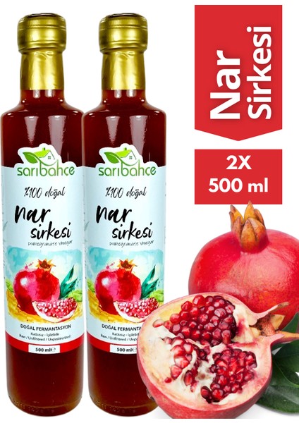 Nar Sirkesi 500 ml 2'li Paket - Organik Doğal Fermente