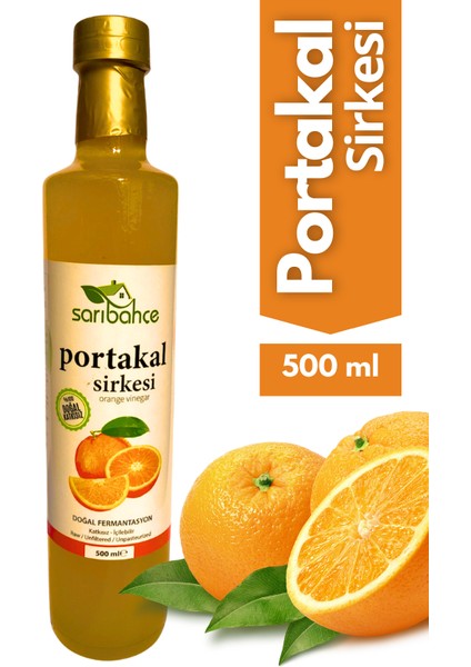 Portakal Sirkesi 500 ml - Organik Doğal Fermente