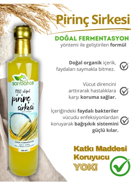 Pirinç Sirkesi 500 ml - Organik Doğal Fermente