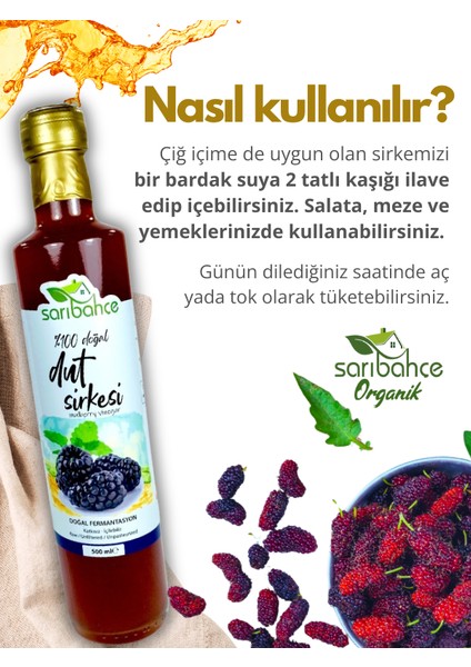 Dut Sirkesi 500 ml - Organik Doğal Fermente