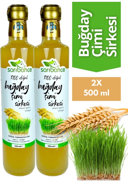 Buğday Çimi Sirkesi Doğal Fermente 500 ml 2'li Paket - Organik Doğal Fermente