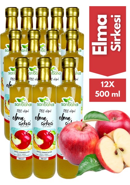 Elma Sirkesi 500 ml 12'li Paket - Organik Doğal Fermente