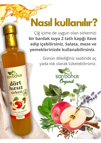 Dört Hırsız Sirkesi 500 ml 2'li Paket - Organik Doğal Fermente fiyatları