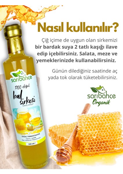 Bal Sirkesi 500 ml 2'li Paket - Organik Doğal Fermente