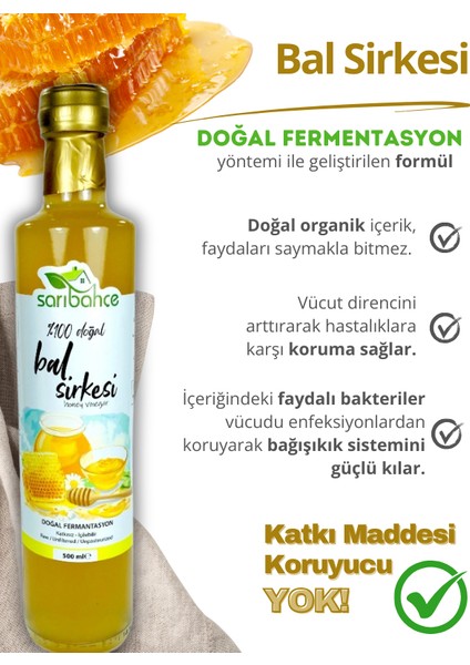 Bal Sirkesi 500 ml 2'li Paket - Organik Doğal Fermente