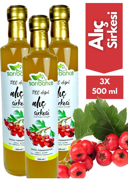 Alıç Sirkesi 500 ml 3'lü Paket - Organik Doğal Fermente