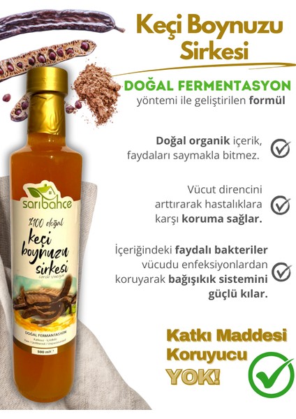 Keçi Boynuzu Sirkesi 500 ml - Organik Doğal Fermente