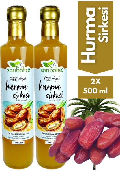 Hurma Sirkesi 500 ml 2'li Paket - Organik Doğal Fermente