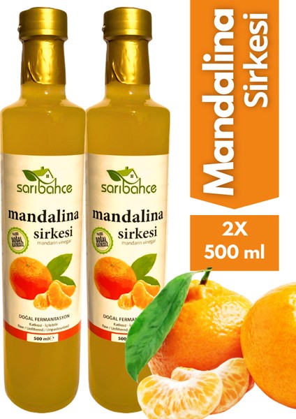 Mandalina Sirkesi 500 ml 2'li Paket - Organik Doğal Fermente
