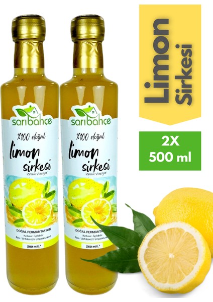 Limon Sirkesi 500 ml 2'li Paket - Organik Doğal Fermente