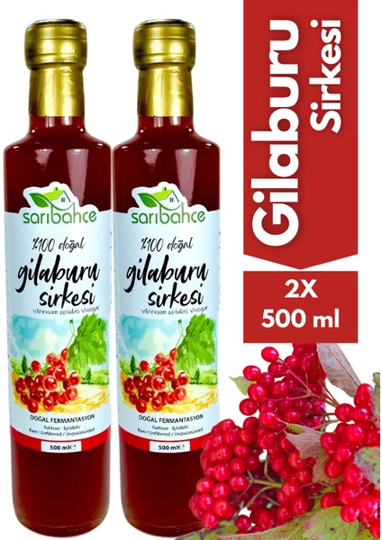 Gilaburu Sirkesi 500 ml 2'li Paket - Organik Doğal Fermente