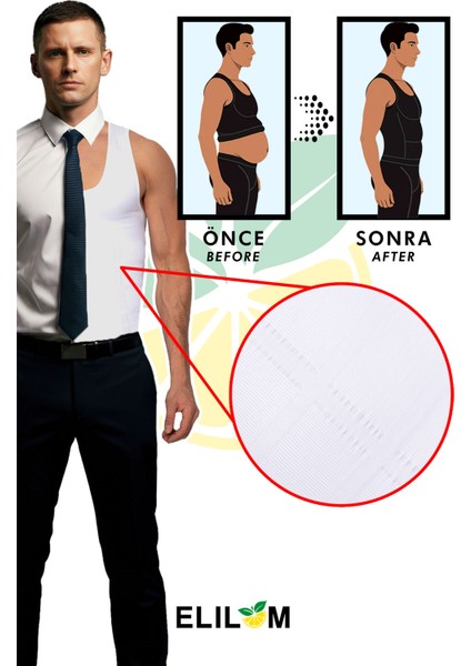 Erkek Korse Atlet - Göbek Toparlayıcı, Bel Inceltici, Dik Duruş (Yukka) fiyatları