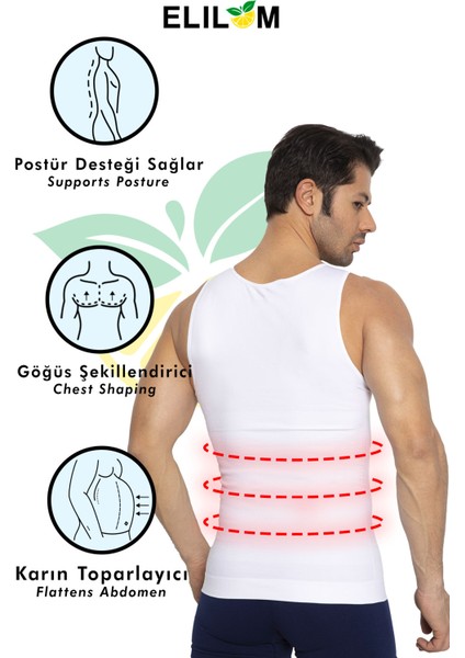 Erkek Korse Atlet - Göbek Toparlayıcı, Bel Inceltici, Dik Duruş (Yukka) modelleri