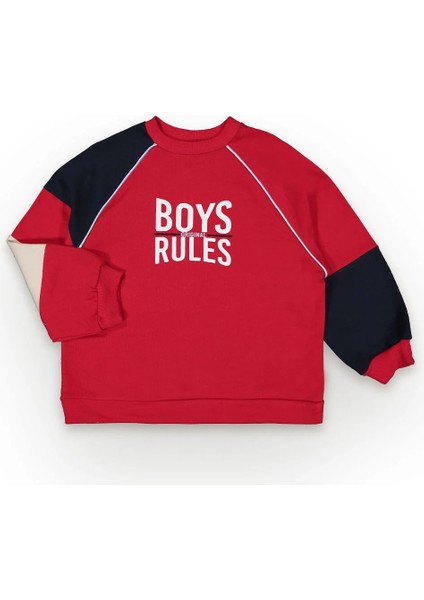 Erkek Çocuk Düz Yaka Sweatshirt