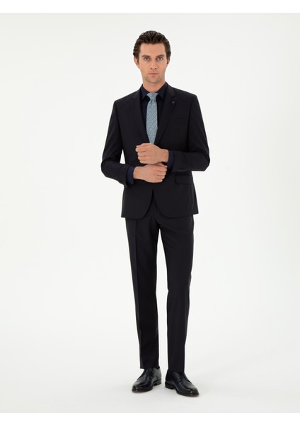 Erkek Lacivert Slim Fit Takım Elbise 50299348-VR033 fırsatları