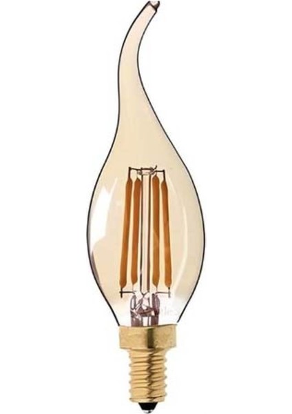 4W Rustik LED Kıvrık Buji Ampul E14 Amber CT-4281