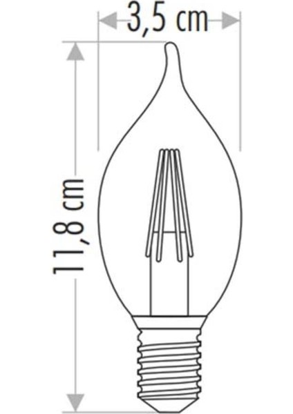 4W Rustik LED Kıvrık Buji Ampul E14 Amber CT-4281 fiyatları