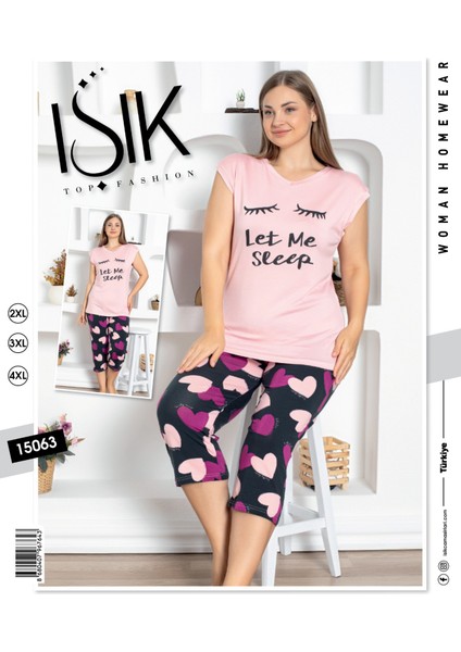 Büyük Beden Kaprili Pijama Takımı