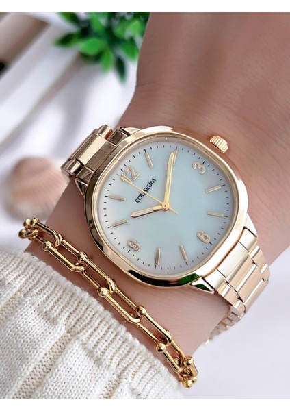 Özel Tasarım Vintage Seri Kadın Kol Saati+ Bileklik Hediyeli CL8365.BM1