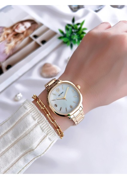 Özel Tasarım Vintage Seri Kadın Kol Saati+ Bileklik Hediyeli CL8365.BM1 fiyatları
