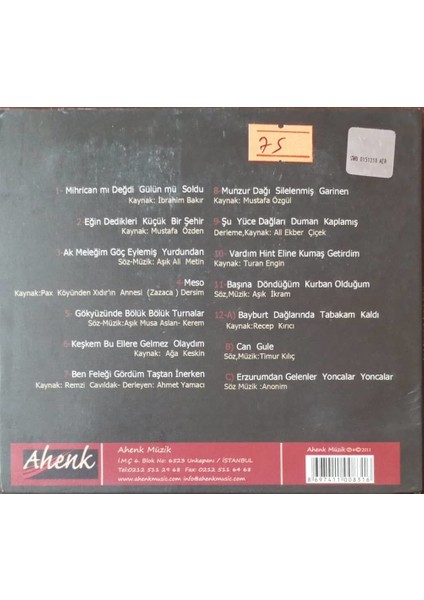 CD Selda Özata Mihrican Mı Değdi Gülün Mü Soldu CD