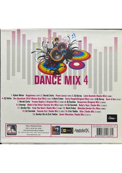 CD Dance Mix 4 CD fiyatları
