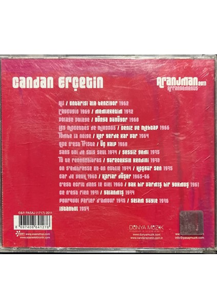 CD Candan Erçetin Aranjman 2011 CD fiyatları